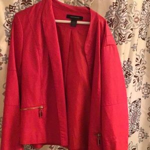 Red leather jacket